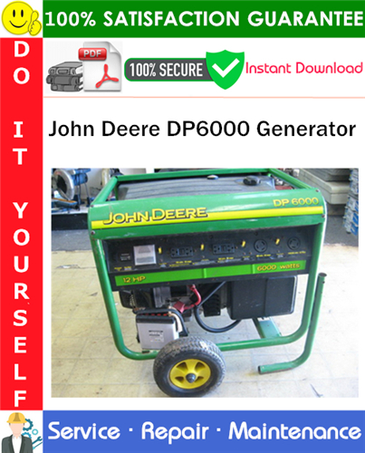 Thumbnail John Deere DP6000 Generator Service Repair Manual PDF Download ◆ Thumbnail John Deere DP6000 Generator Service Repair Manual PDF Download ◆