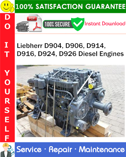 Thumbnail Liebherr D904, D906, D914, D916, D924, D926 Diesel Engines Service Repair Manual PDF Download ◆ Thumbnail Liebherr D904, D906, D914, D916, D924, D926 Diesel Engines Service Repair Manual PDF Download ◆