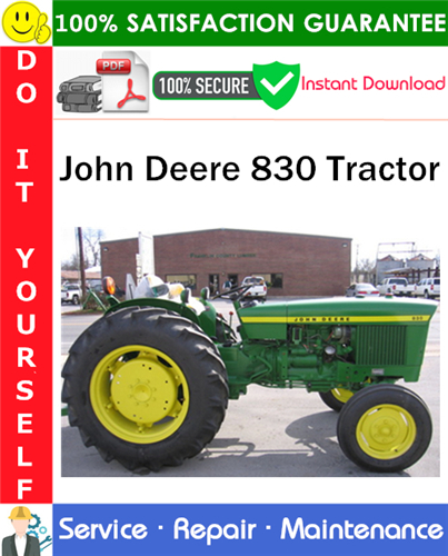 Thumbnail John Deere 830 Tractor Service Repair Manual PDF Download ◆ Thumbnail John Deere 830 Tractor Service Repair Manual PDF Download ◆