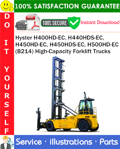 Thumbnail Hyster H400HD-EC, H440HDS-EC, H450HD-EC, H450HDS-EC, H500HD-EC (B214) High-Capacity Forklift Trucks Parts Manual PDF Download ◆