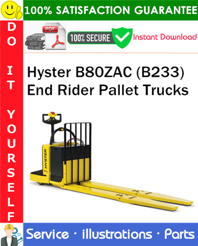 Thumbnail Hyster B80ZAC (B233) End Rider Pallet Trucks Parts Manual PDF Download ◆