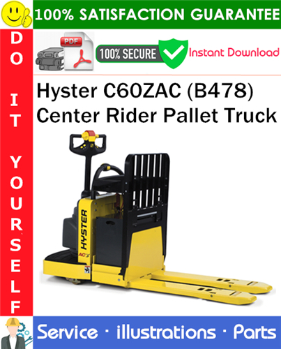 Thumbnail Hyster C60ZAC (B478) Center Rider Pallet Truck Parts Manual PDF Download ◆
