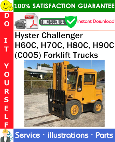 Thumbnail Hyster Challenger H60C, H70C, H80C, H90C (C005) Forklift Trucks Parts Manual PDF Download ◆