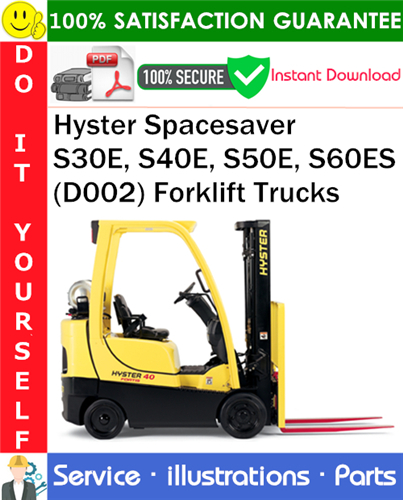 Thumbnail Hyster Spacesaver S30E, S40E, S50E, S60ES (D002) Forklift Trucks Parts Manual PDF Download ◆ Thumbnail Hyster Spacesaver S30E, S40E, S50E, S60ES (D002) Forklift Trucks Parts Manual PDF Download ◆