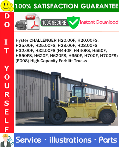 Thumbnail Hyster CHALLENGER H20.00F, H20.00FS, H25.00F, H25.00FS, H28.00F, H28.00FS, H32.00F, H32.00FS (H440F, H440FS, H550F, H550FS, H620F, H620FS, H650F, H700F, H700FS) (E008) High-Capacity Forklift Truck