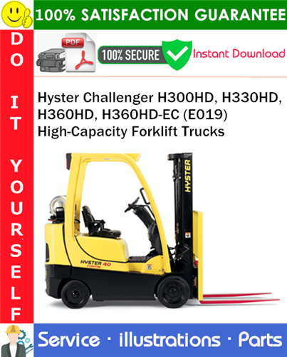 Thumbnail Hyster Challenger H300HD, H330HD, H360HD, H360HD-EC (E019) High-Capacity Forklift Trucks Parts Manual PDF Download ◆