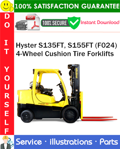 Thumbnail Hyster S135FT, S155FT (F024) 4-Wheel Cushion Tire Forklifts Parts Manual PDF Download ◆ Thumbnail Hyster S135FT, S155FT (F024) 4-Wheel Cushion Tire Forklifts Parts Manual PDF Download ◆