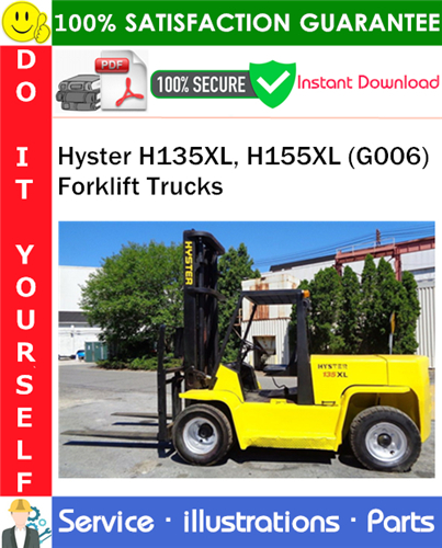 Thumbnail Hyster H135XL, H155XL (G006) Forklift Trucks Parts Manual PDF Download ◆
