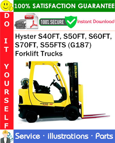 Thumbnail Hyster S40FT, S50FT, S60FT, S70FT, S55FTS (G187) Forklift Trucks Parts Manual PDF Download ◆ Thumbnail Hyster S40FT, S50FT, S60FT, S70FT, S55FTS (G187) Forklift Trucks Parts Manual PDF Download ◆