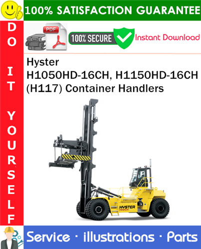 Thumbnail Hyster H1050HD-16CH, H1150HD-16CH (H117) Container Handlers Parts Manual PDF Download ◆