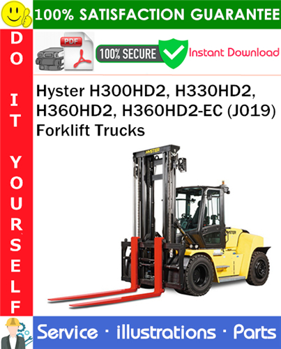 Thumbnail Hyster H300HD2, H330HD2, H360HD2, H360HD2-EC (J019) Forklift Trucks Parts Manual PDF Download ◆
