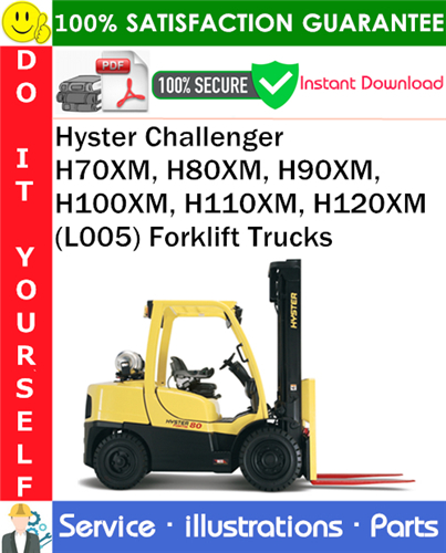 Thumbnail Hyster Challenger H70XM, H80XM, H90XM, H100XM, H110XM, H120XM (L005) Forklift Trucks Parts Manual PDF Download ◆