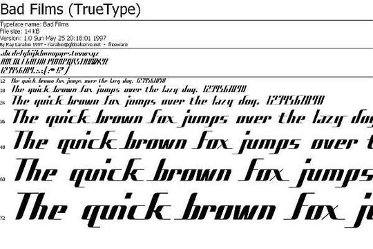 Product picture Old English Font: Bad Films (True Type)