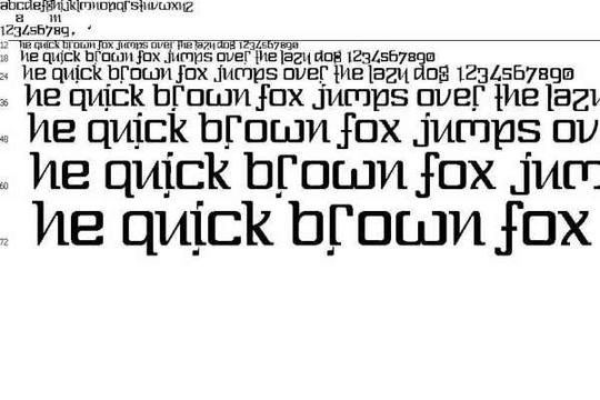 Product picture Gothic Font: ONE-EIGHTY REGULAR (TRUE TPYE)