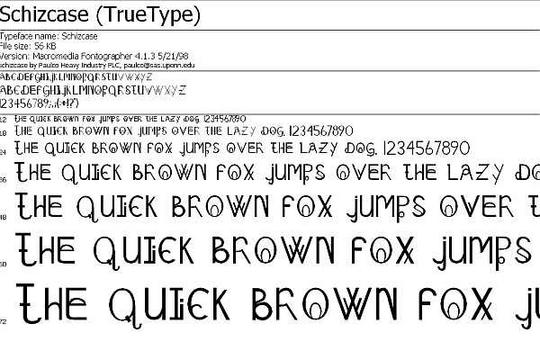 Product picture Handwriting Font: Schizcase (True Type)