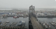 ⛄ Stock Footage Snowing Port Of Tacoma 1 hour - relaxing, ge