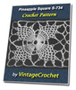 Thumbnail Pineapple Square S-734 Vintage Crochet Pattern eBook