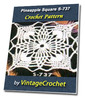 Thumbnail Pineapple Square S-737 Vintage Crochet Pattern eBook