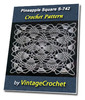 Thumbnail Pineapple Square S-742 Vintage Crochet Pattern eBook