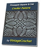 Thumbnail Pineapple Square S-744 Vintage Crochet Pattern eBook