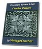 Thumbnail Pineapple Square S-745 Vintage Crochet Pattern eBook