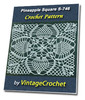 Thumbnail Pineapple Square S-746 Vintage Crochet Pattern eBook