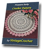 Thumbnail Flowers Doily Vintage Crochet Pattern