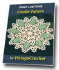 Thumbnail Green Leaf Doily Vintage Crochet Pattern