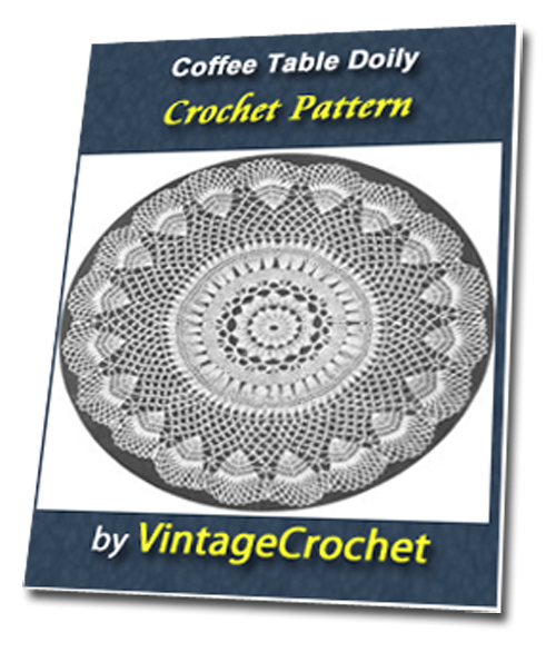 Coffee Table Doily Vintage Crochet Pattern Tradebit