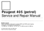 Thumbnail Peugeot 405 Service And Repair Manual