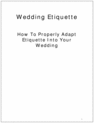 Thumbnail How To Properly Adopt Etiquette Into Your Wedding