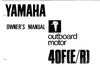 Thumbnail Yamaha outboard 40 HP to-stroke owners manual Thumbnail Yamaha outboard 40 HP to-stroke owners manual