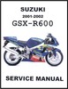 Thumbnail Suzuki GSX-R600 2001-2002 Motorcycle Service Manual Thumbnail Suzuki GSX-R600 2001-2002 Motorcycle Service Manual
