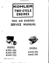 Thumbnail Kohler free air RS SS engine service manual speedway sno twi