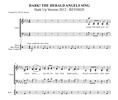 Thumbnail Hark The Herald Angels Sing SATB acappella with percussion