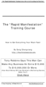 Thumbnail The Rapid Manifestation Training Course Thumbnail The Rapid Manifestation Training Course