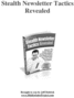Thumbnail Stealth Newsletter Tactics Thumbnail Stealth Newsletter Tactics