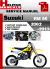 Thumbnail Suzuki RM 85 2002-2013 Service Repair Manual Download