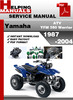 Thumbnail Yamaha ATV YFM 350 Warrior 1987-2004 Service Repair Manual Download