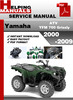 Thumbnail Yamaha ATV YFM 700 Grizzly 2000-2009 Service Repair Manual Download