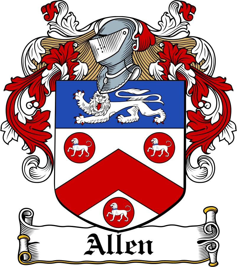 Thumbnail Allen Family Crest / Irish Coat of Arms Image Download
