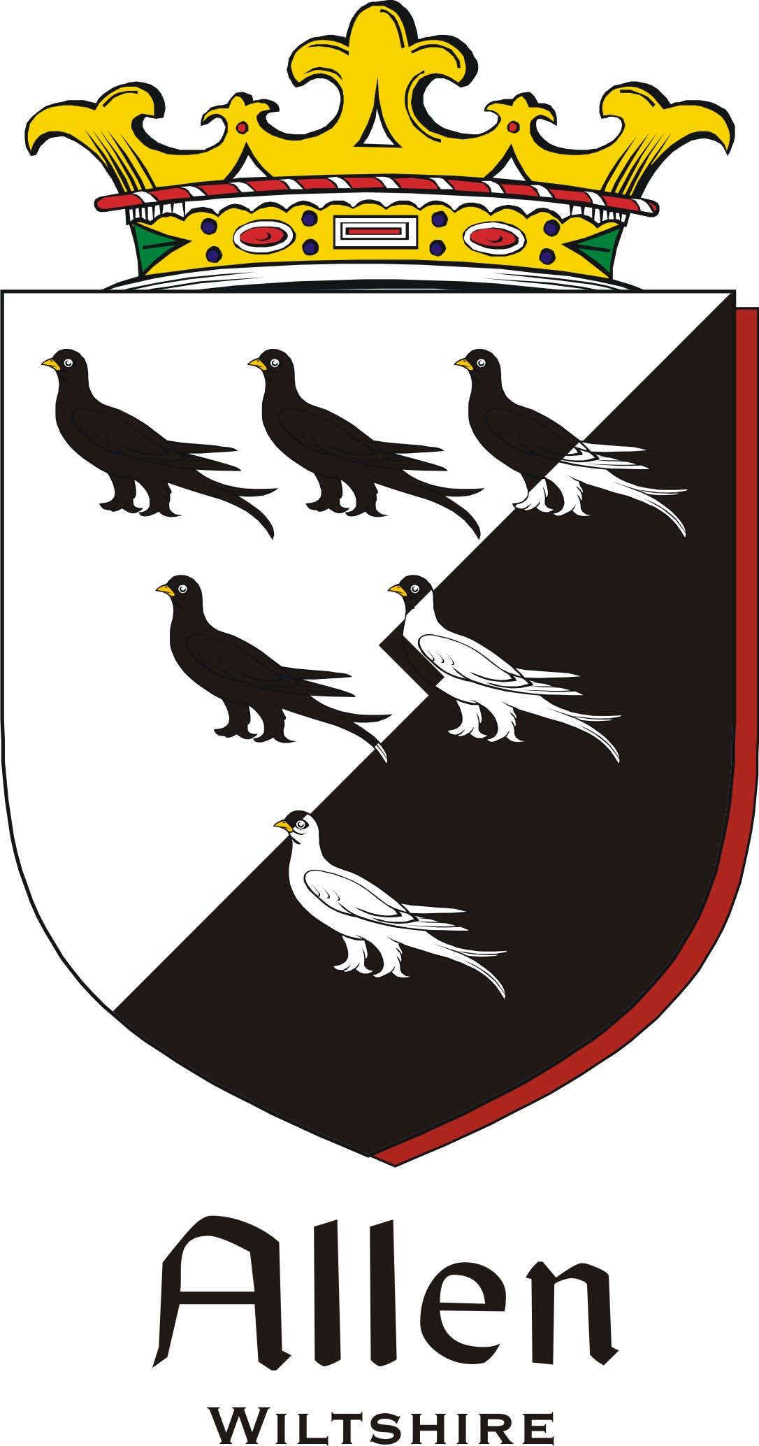 Thumbnail Allen-Wiltshire Family Crest / Irish Coat of Arms Image Download