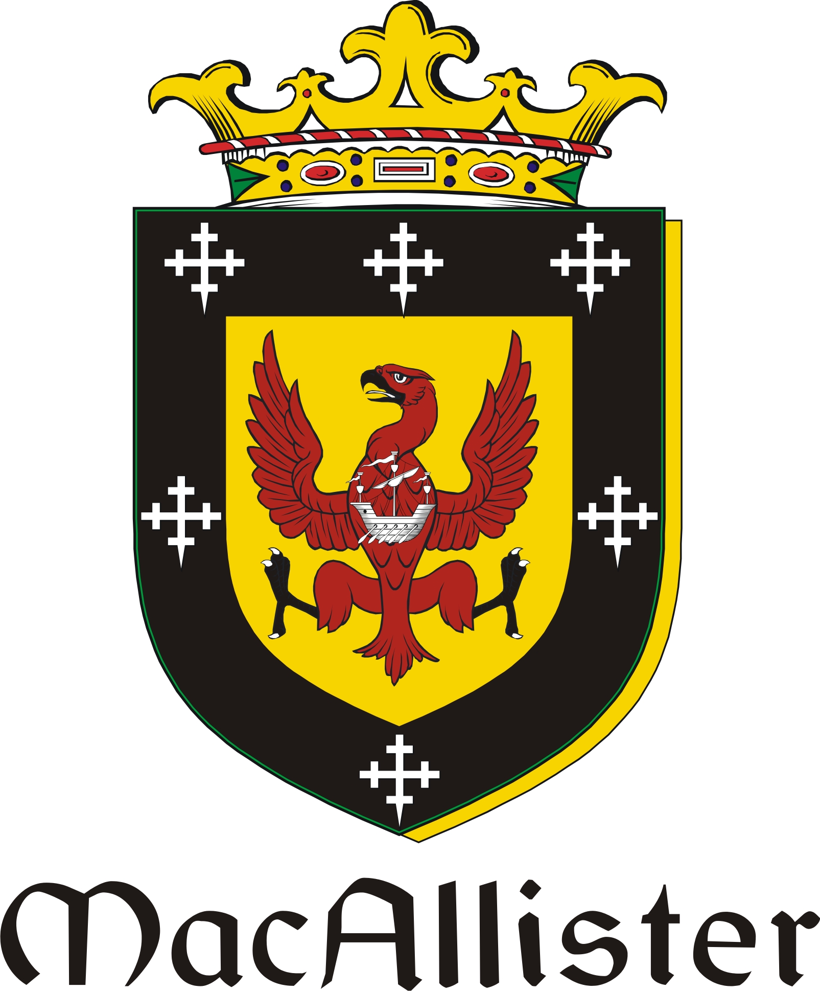 Thumbnail Allister-Mac Family Crest / Irish Coat of Arms Image Download