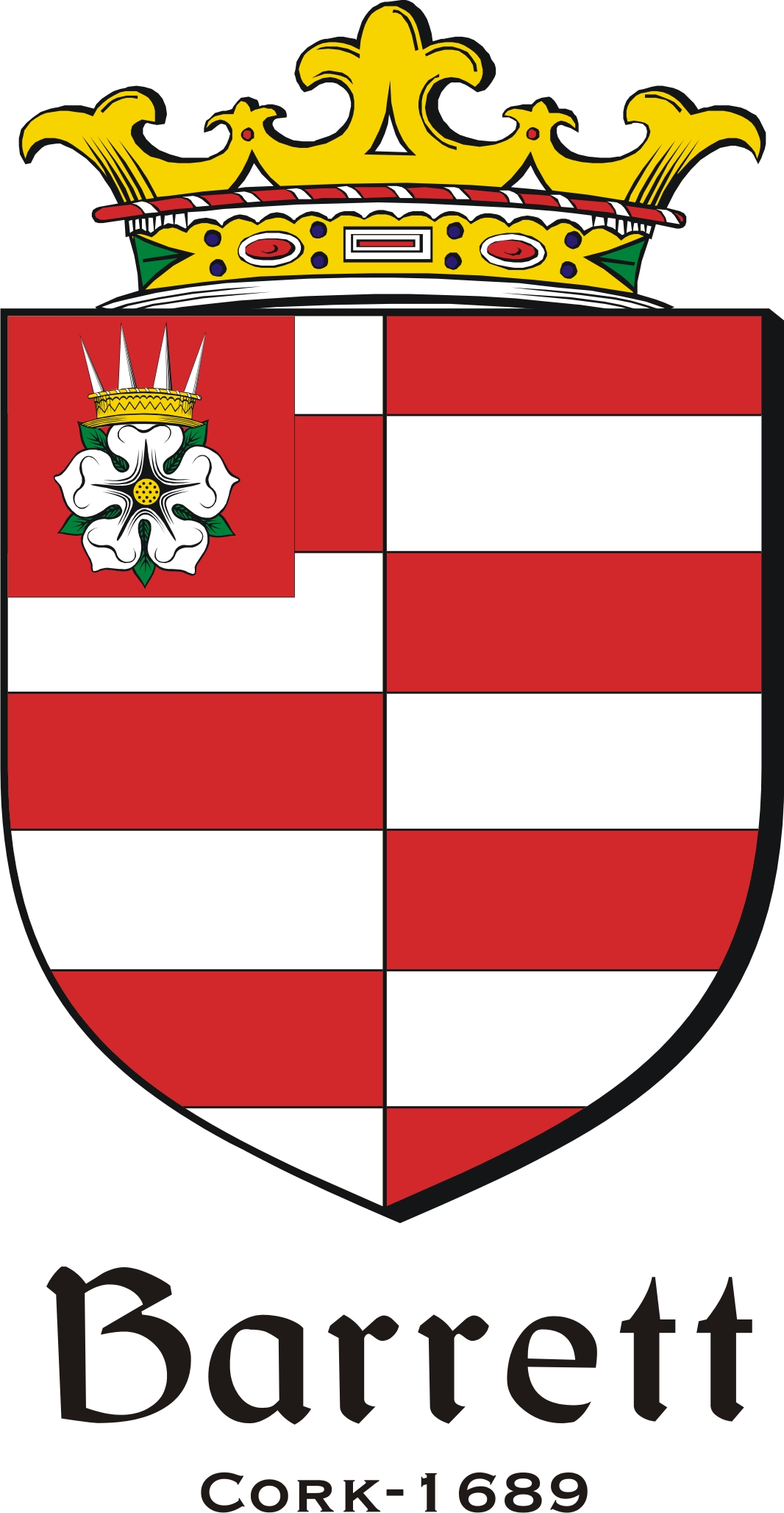 Thumbnail Barrett-1689 Family Crest / Irish Coat of Arms Image Download