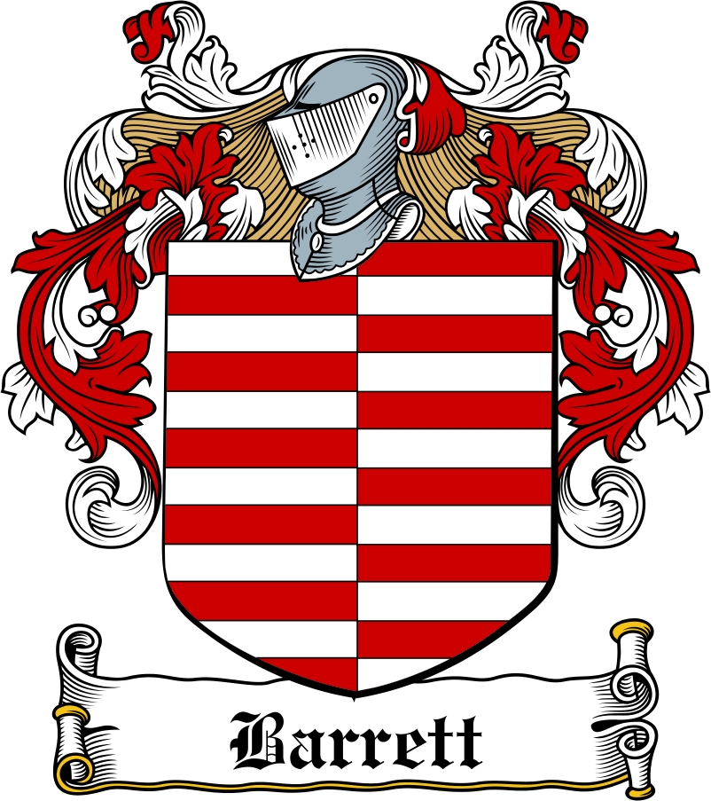 Thumbnail Barrett Family Crest / Irish Coat of Arms Image Download