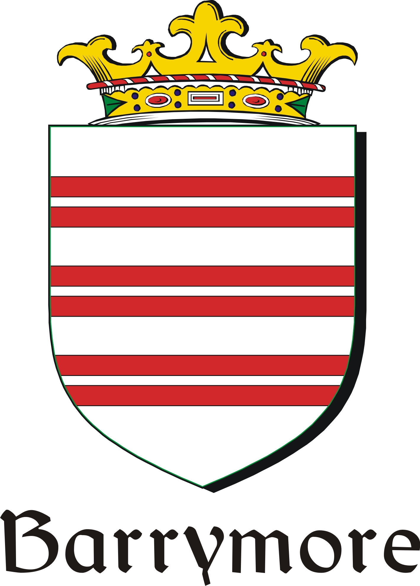 Thumbnail Barrymore Family Crest / Irish Coat of Arms Image Download
