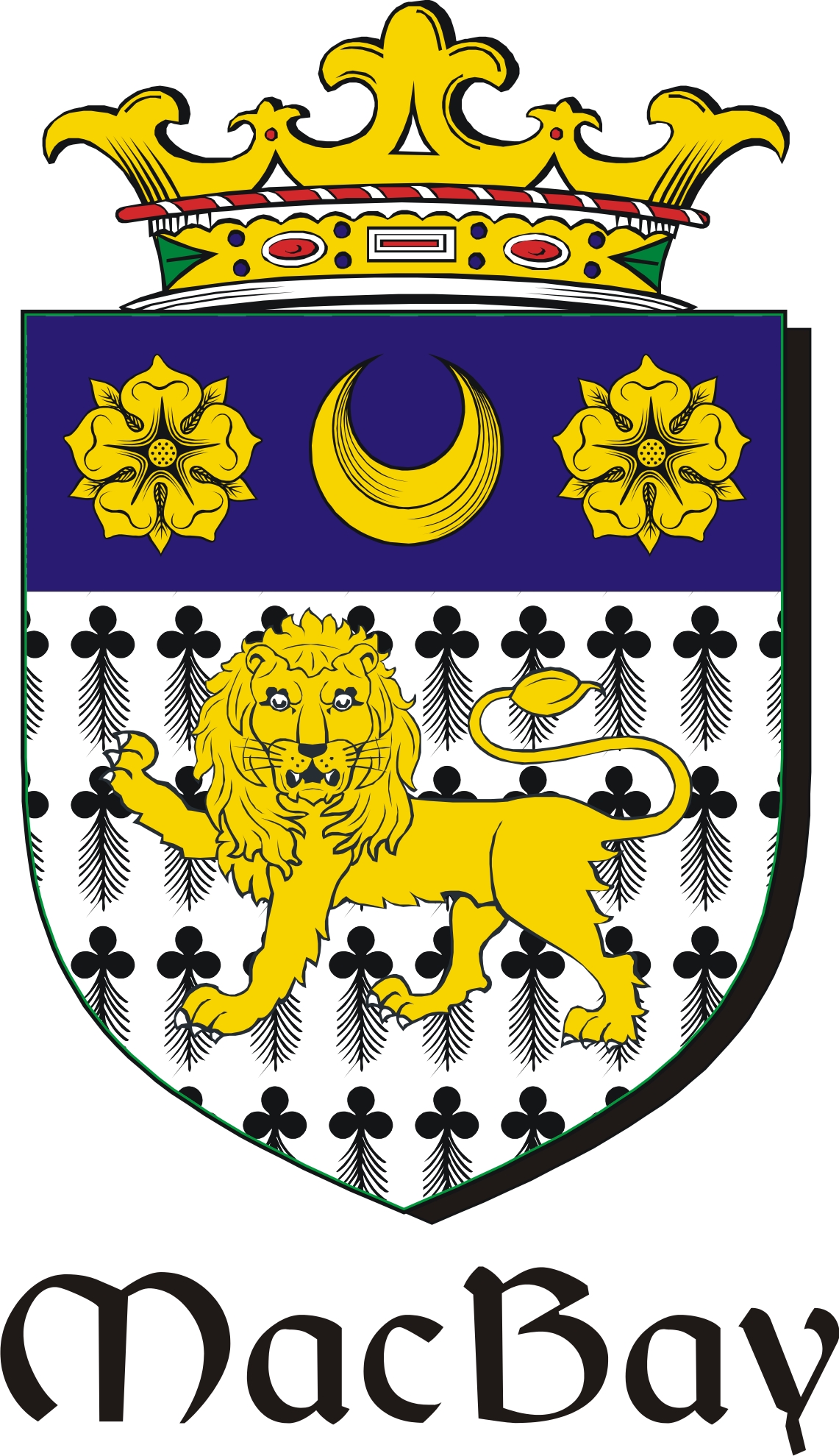 Thumbnail Bay-Mac Family Crest / Irish Coat of Arms Image Download