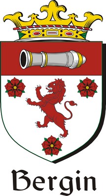 Thumbnail Bergin Family Crest / Irish Coat of Arms Image Download