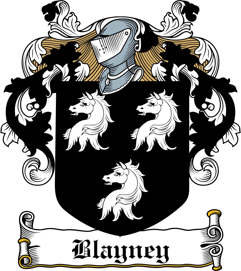 Thumbnail Blayney Family Crest / Irish Coat of Arms Image Download