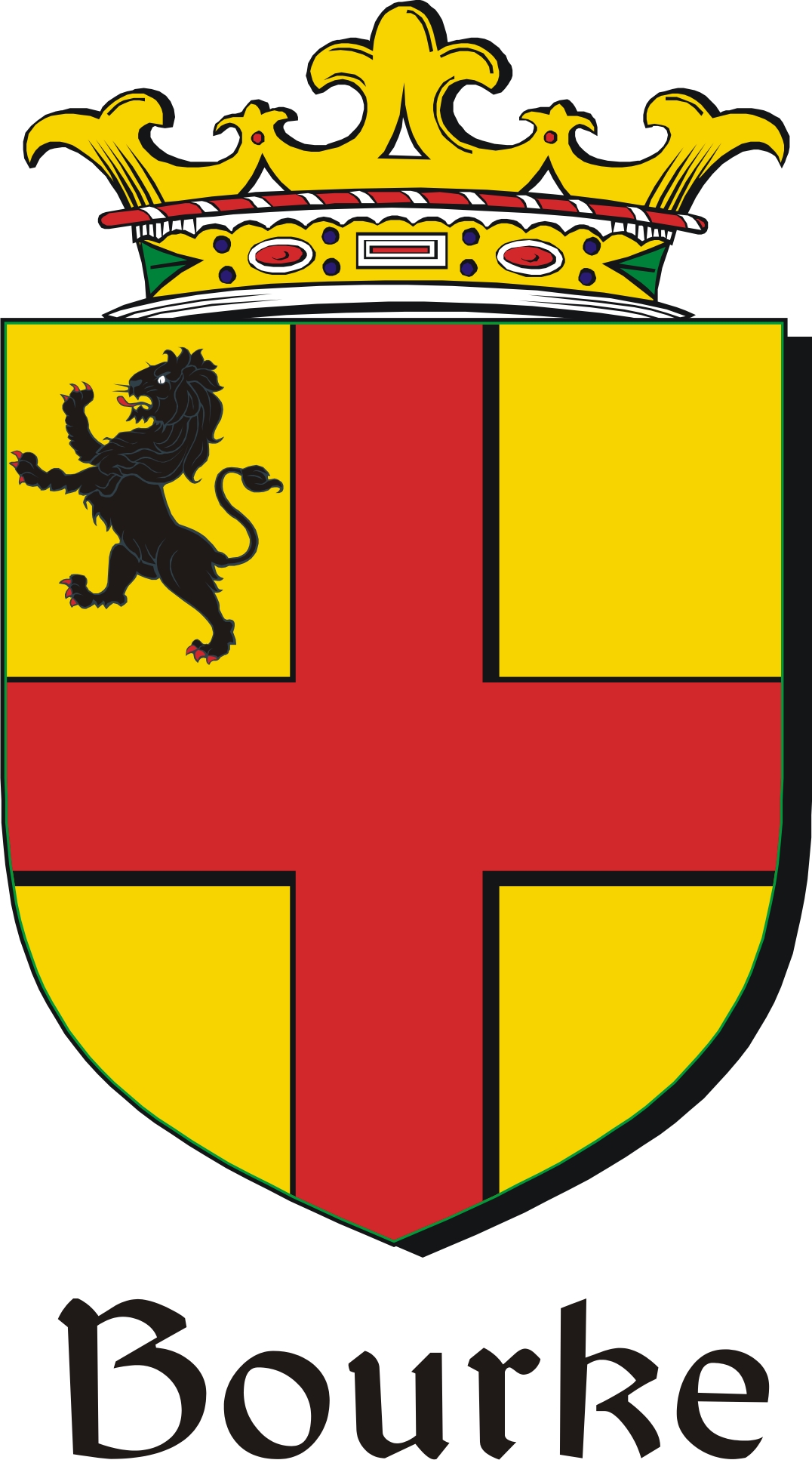 Thumbnail Bourke Family Crest / Irish Coat of Arms Image Download